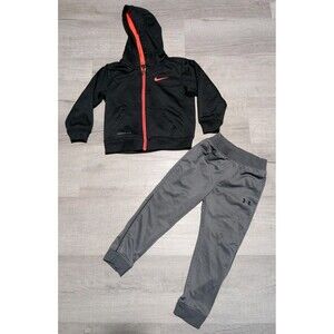 Lot of 2 Fleece Nike Therma Fit Jacket Zip and Under Armour Pants Boys Sz 3T